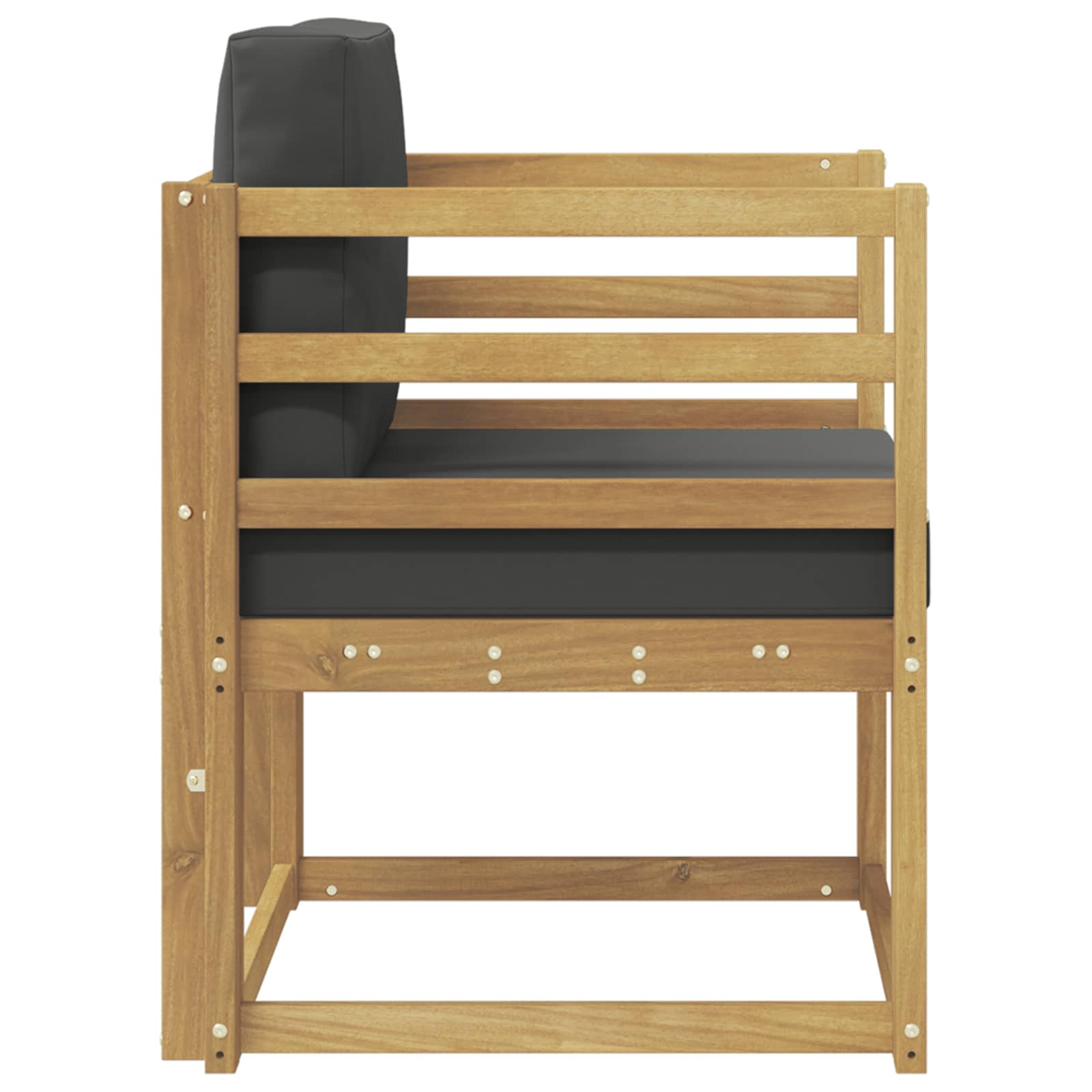 2 Stück Outdoor-Sofagarnitur Polyester Weiß und Anthrazit