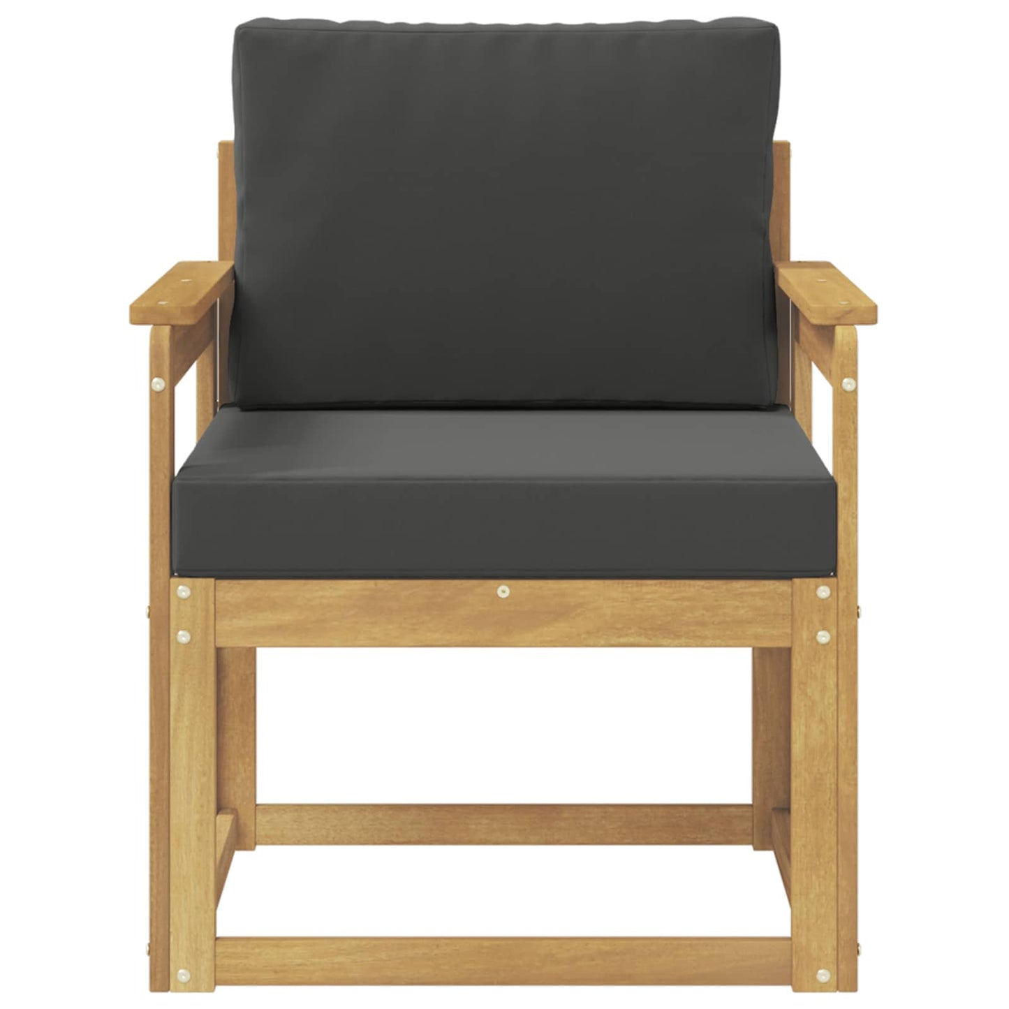 2 Stück Outdoor-Sofagarnitur Polyester Weiß und Anthrazit