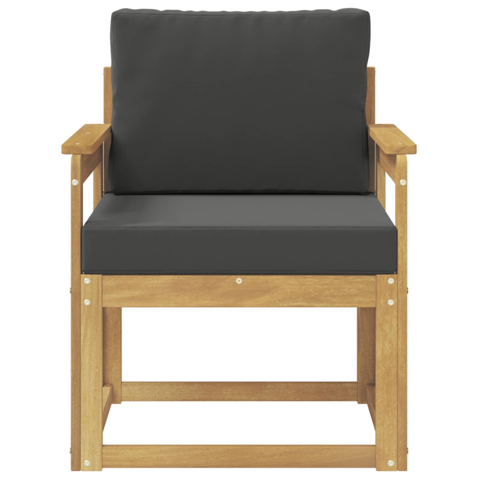 2 Stück Outdoor-Sofagarnitur Polyester Weiß und Anthrazit