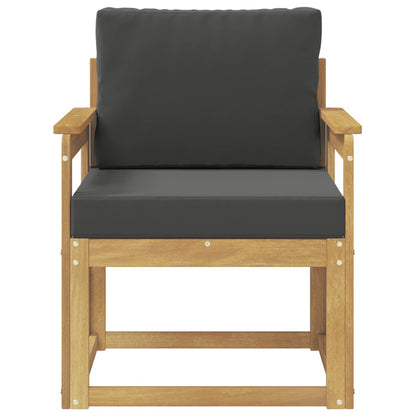 Outdoor-Sofa Polyester Weiß und Anthrazit