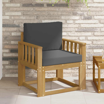 Outdoor-Sofa Polyester Weiß und Anthrazit