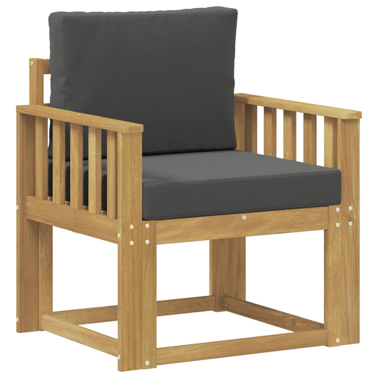 2 Stück Outdoor-Sofagarnitur Polyester Weiß und Anthrazit