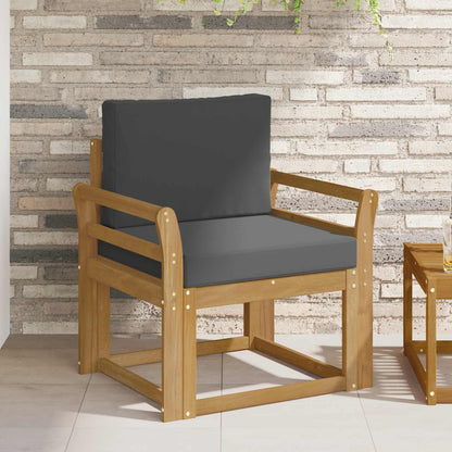 Outdoor-Sofa Polyester Weiß und Anthrazit