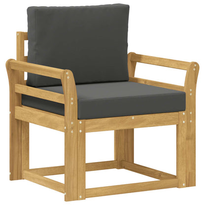 Outdoor-Sofa Polyester Weiß und Anthrazit