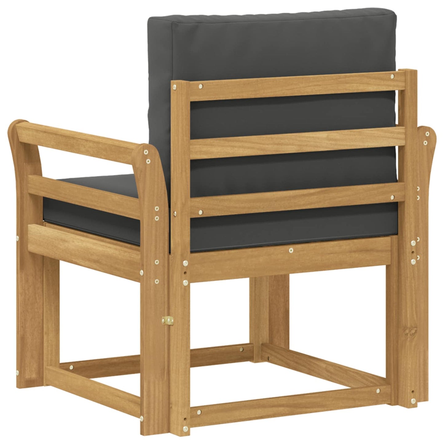 2 Stück Outdoor-Sofagarnitur Polyester Weiß und Anthrazit