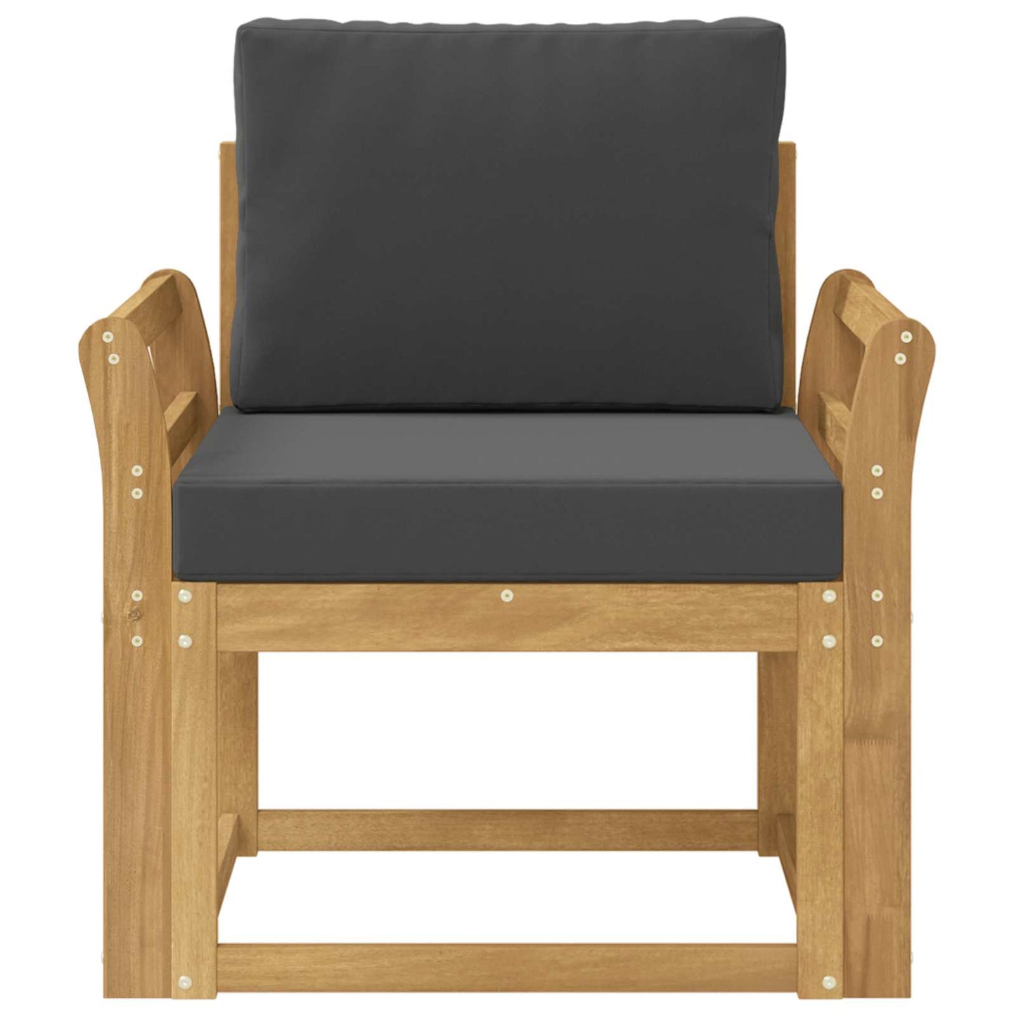 2 Stück Outdoor-Sofagarnitur Polyester Weiß und Anthrazit