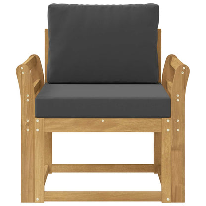 Outdoor-Sofa Polyester Weiß und Anthrazit