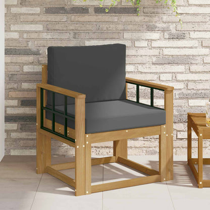 Outdoor-Sofa Polyester Weiß und Anthrazit