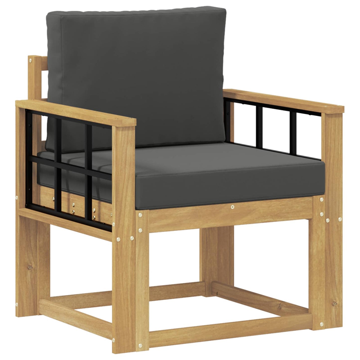 2 Stück Outdoor-Sofagarnitur Polyester Weiß und Anthrazit