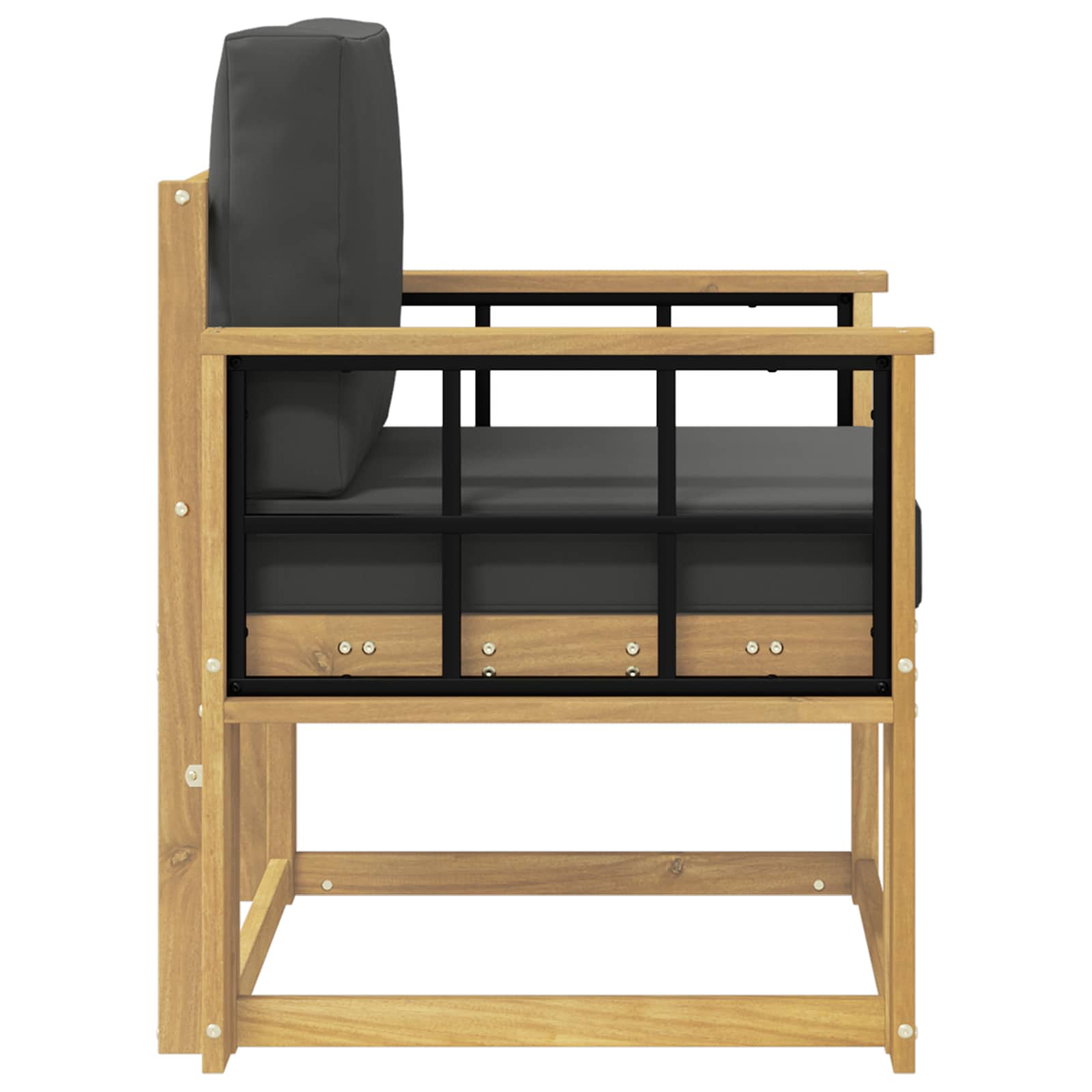 2 Stück Outdoor-Sofagarnitur Polyester Weiß und Anthrazit