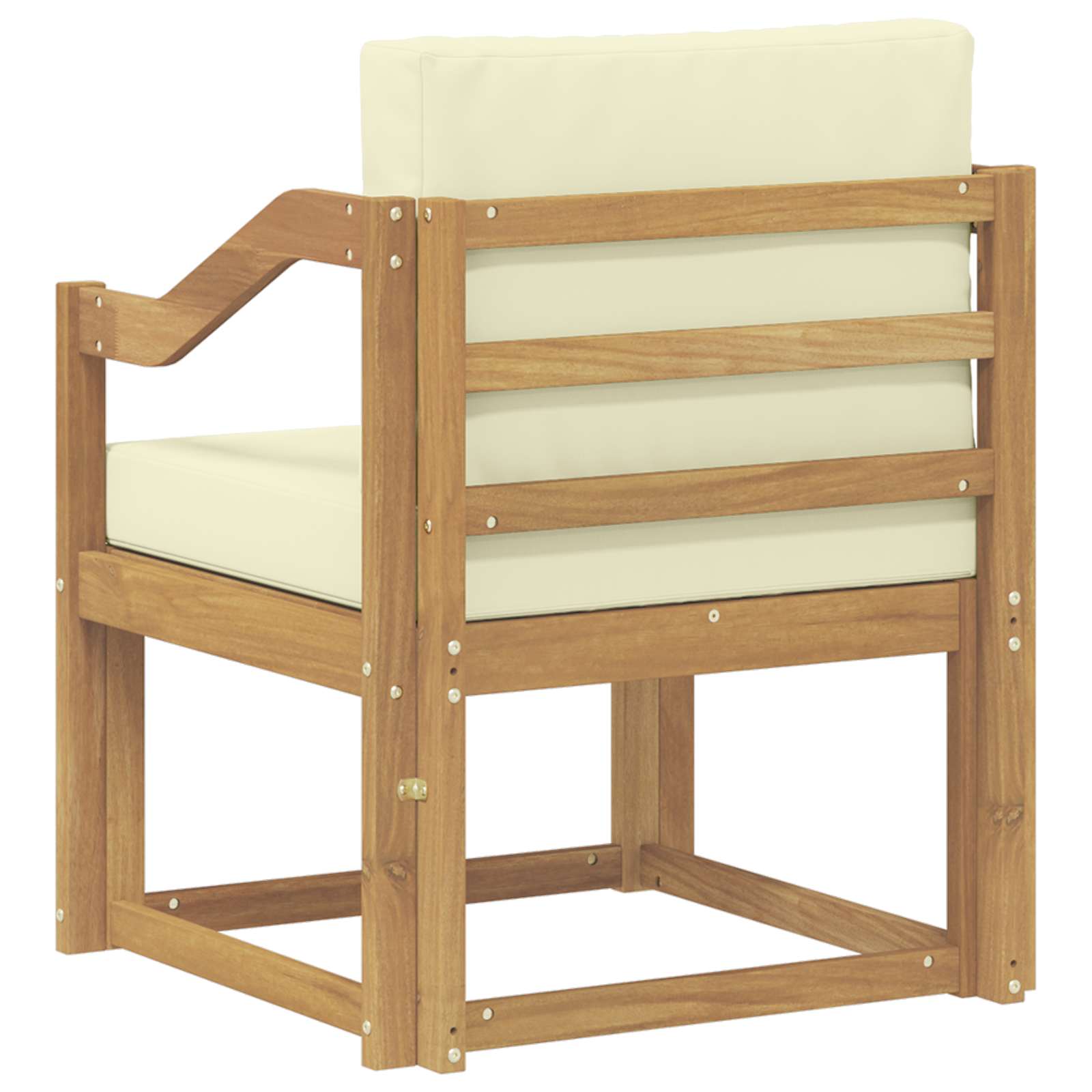2 Stück Outdoor-Sofagarnitur Polyester Weiß und Creme