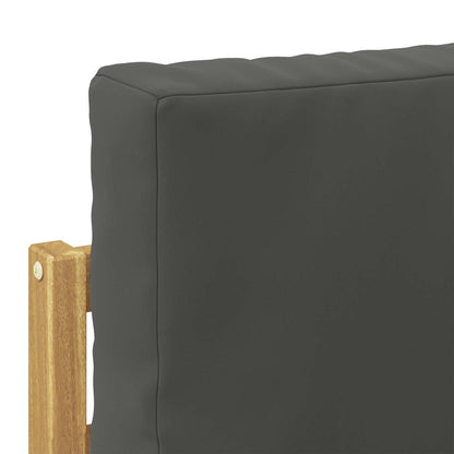 Outdoor-Sofa Polyester Weiß und Anthrazit