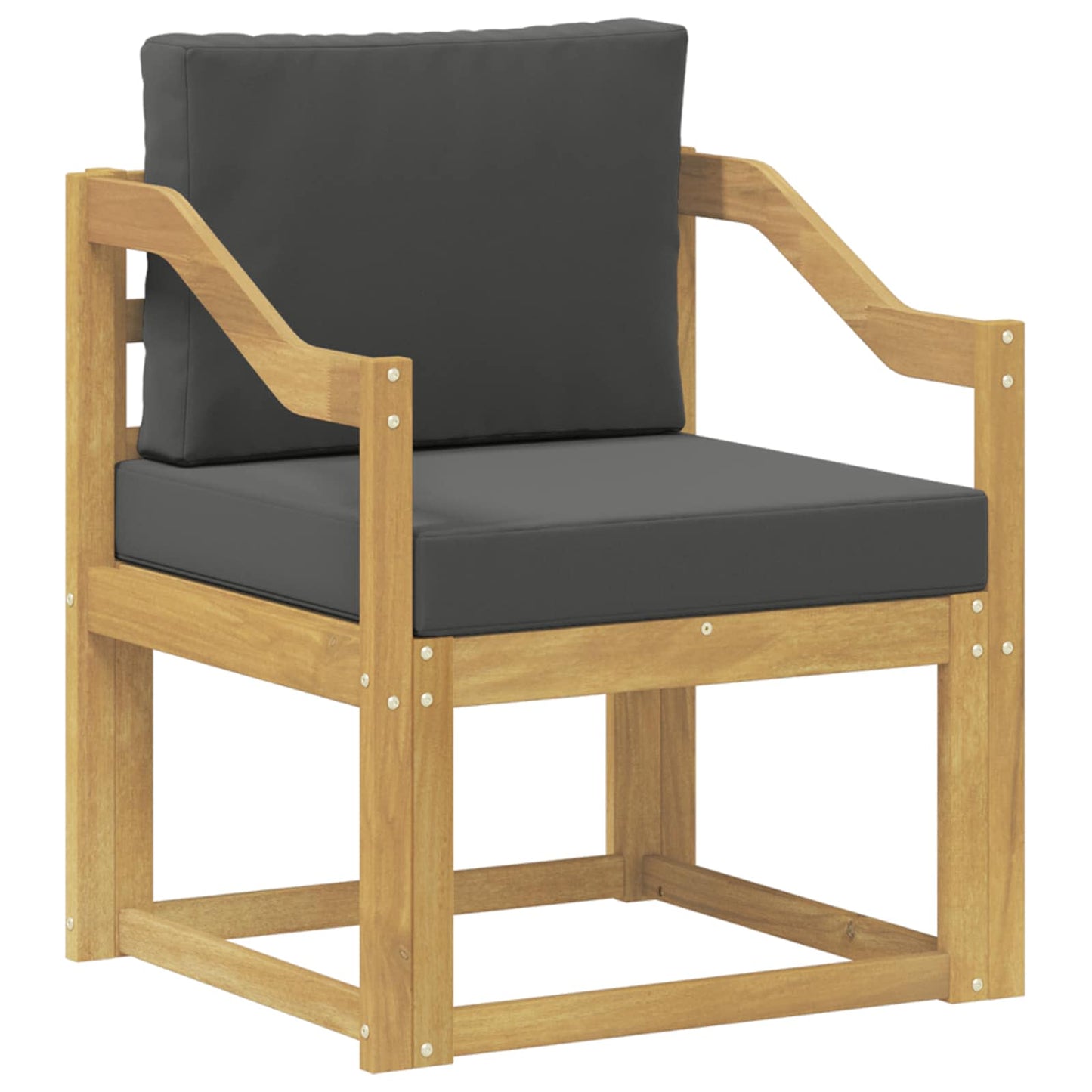 2 Stück Outdoor-Sofagarnitur Polyester Weiß und Anthrazit