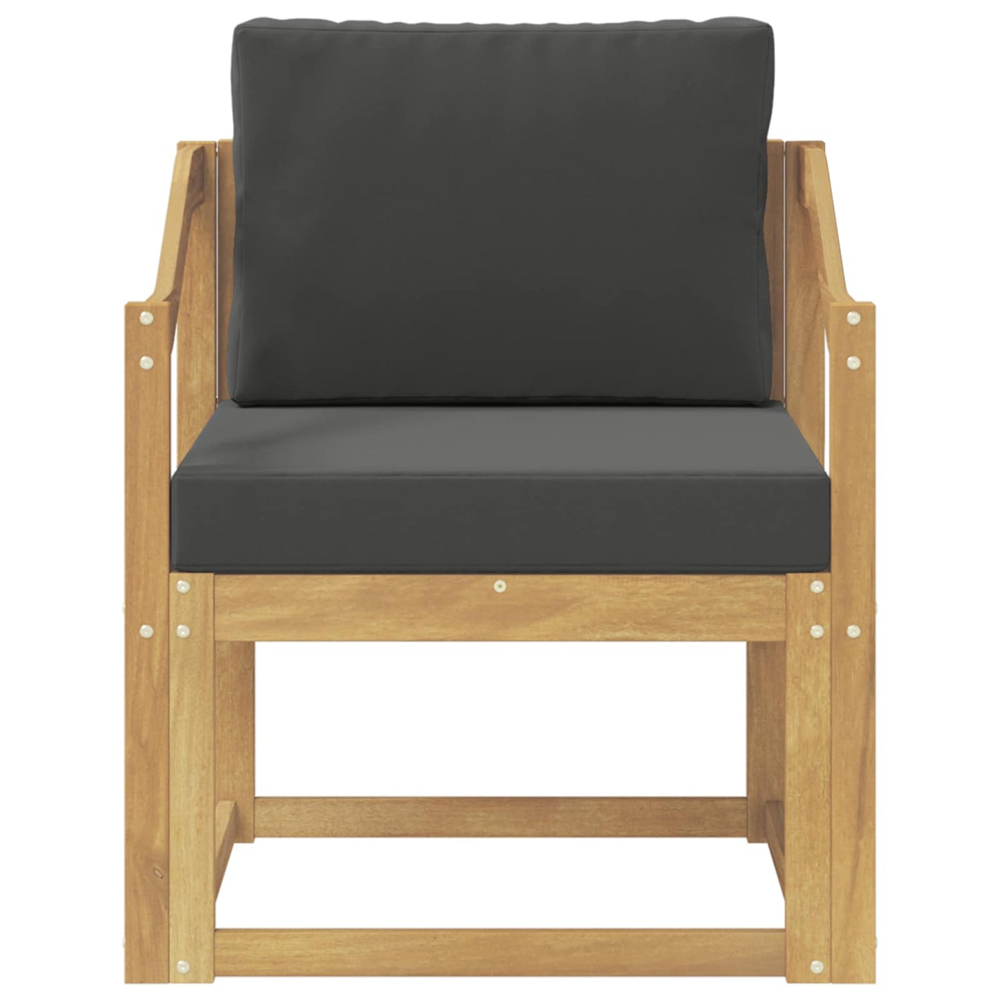 2 Stück Outdoor-Sofagarnitur Polyester Weiß und Anthrazit