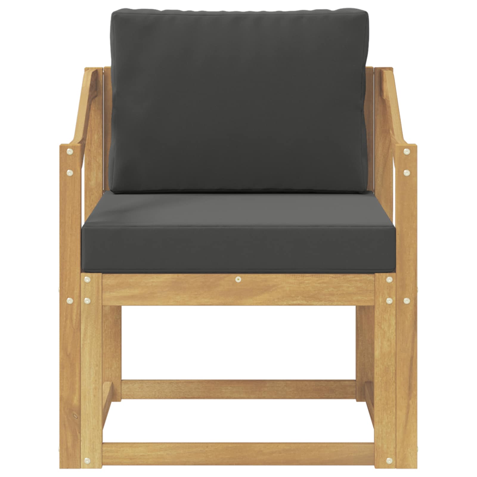 2 Stück Outdoor-Sofagarnitur Polyester Weiß und Anthrazit
