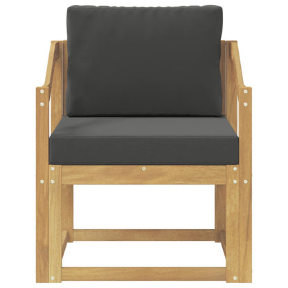 Outdoor-Sofa Polyester Weiß und Anthrazit