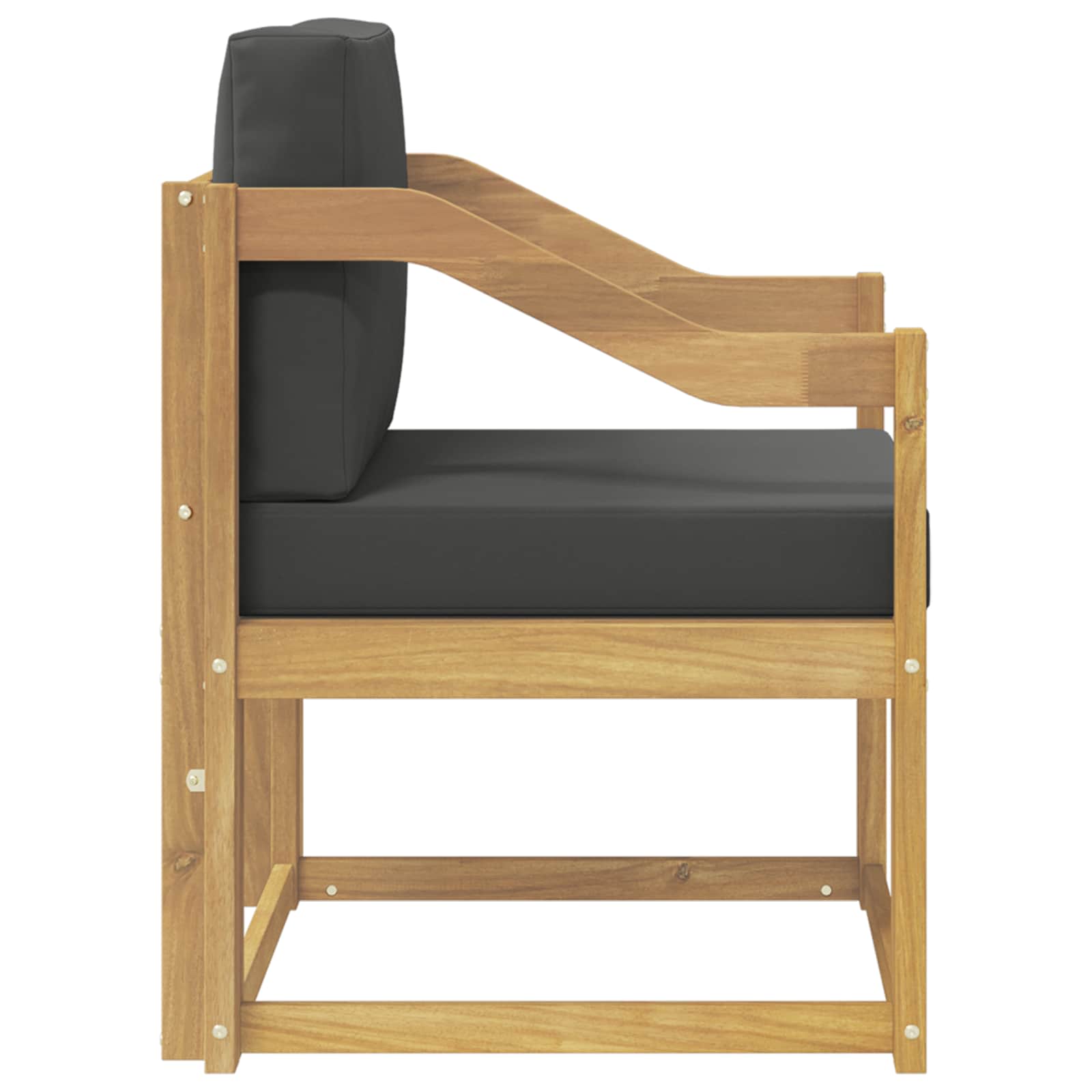 2 Stück Outdoor-Sofagarnitur Polyester Weiß und Anthrazit