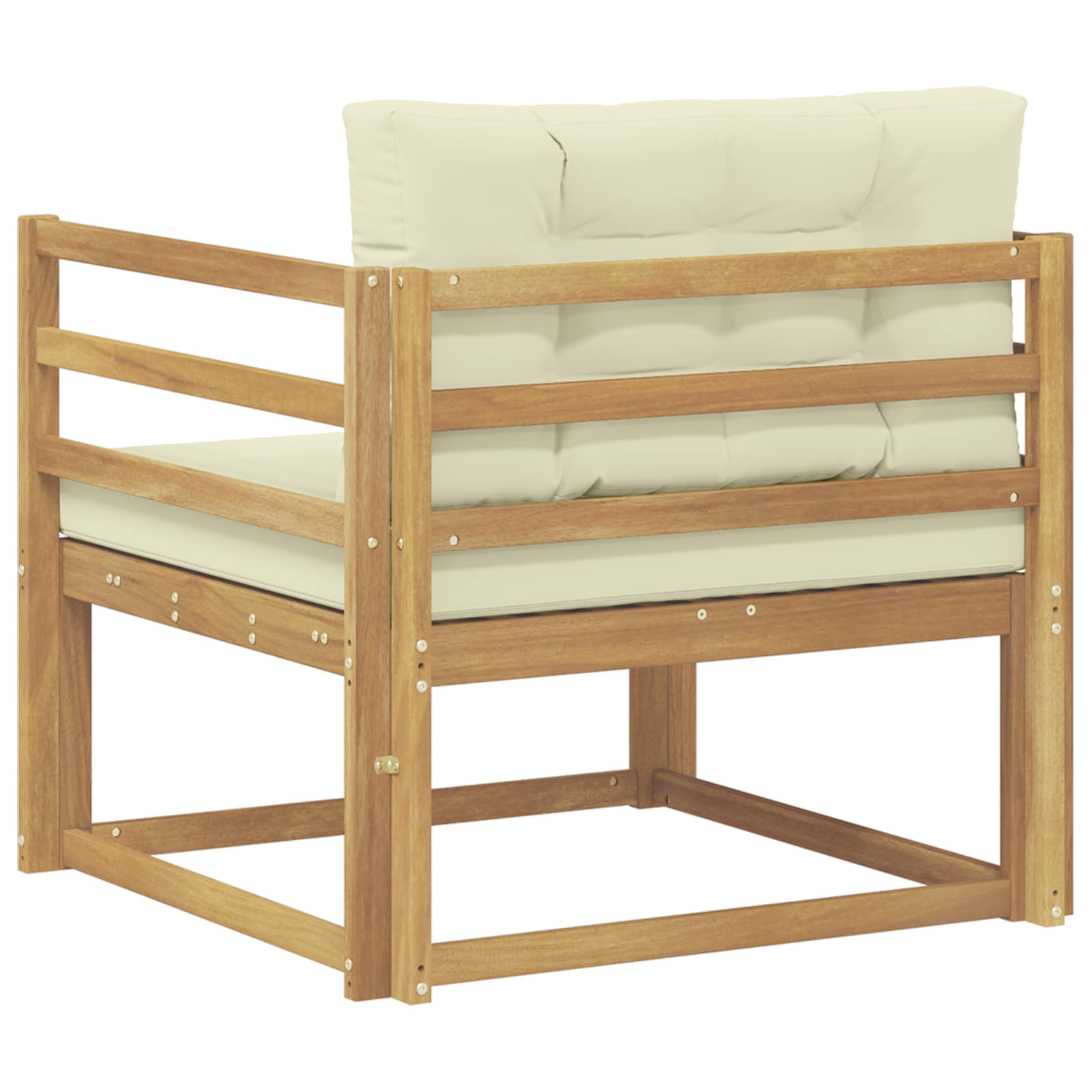 Outdoor Mittelsofa Polyester Weiß