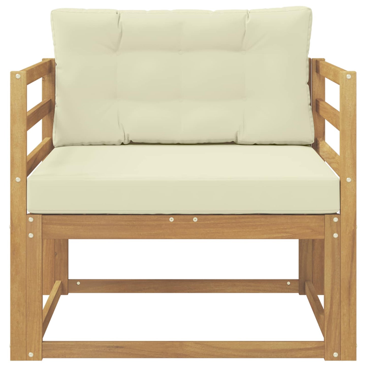Outdoor Mittelsofa Polyester Weiß
