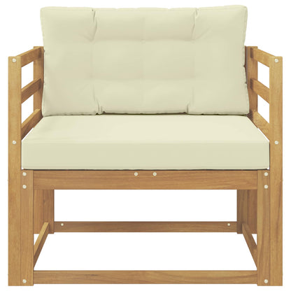 Outdoor Mittelsofa Polyester Weiß