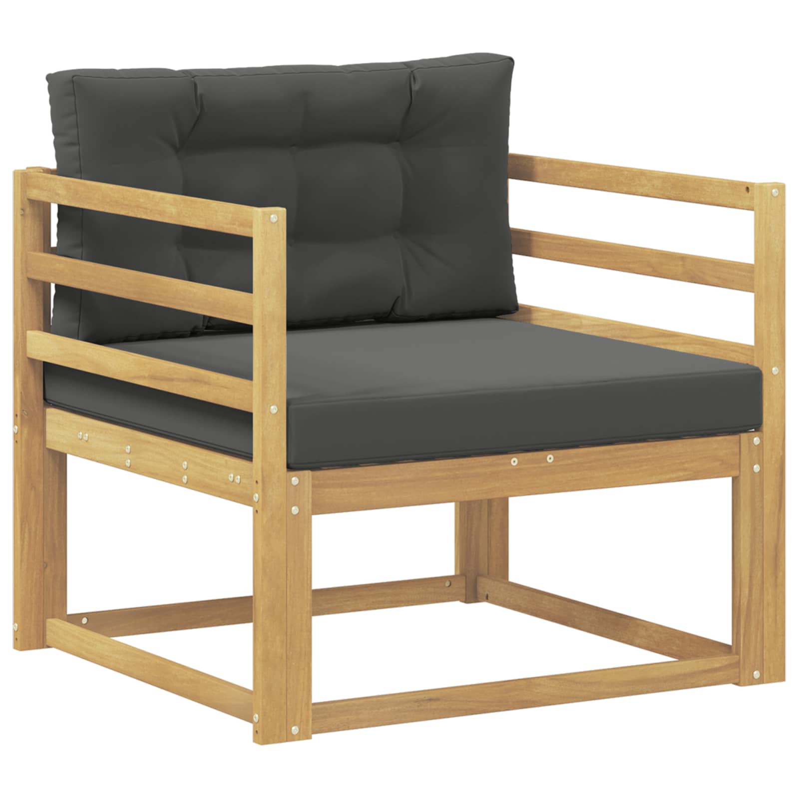 Outdoor Mittelsofa Polyester Weiß