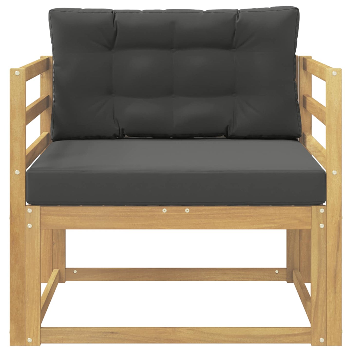 Outdoor Mittelsofa Polyester Weiß