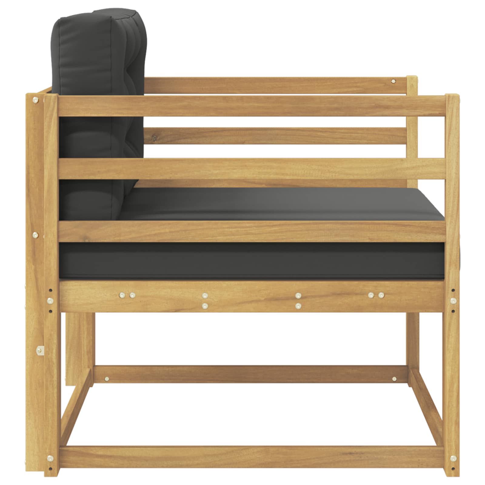 Outdoor Mittelsofa Polyester Weiß