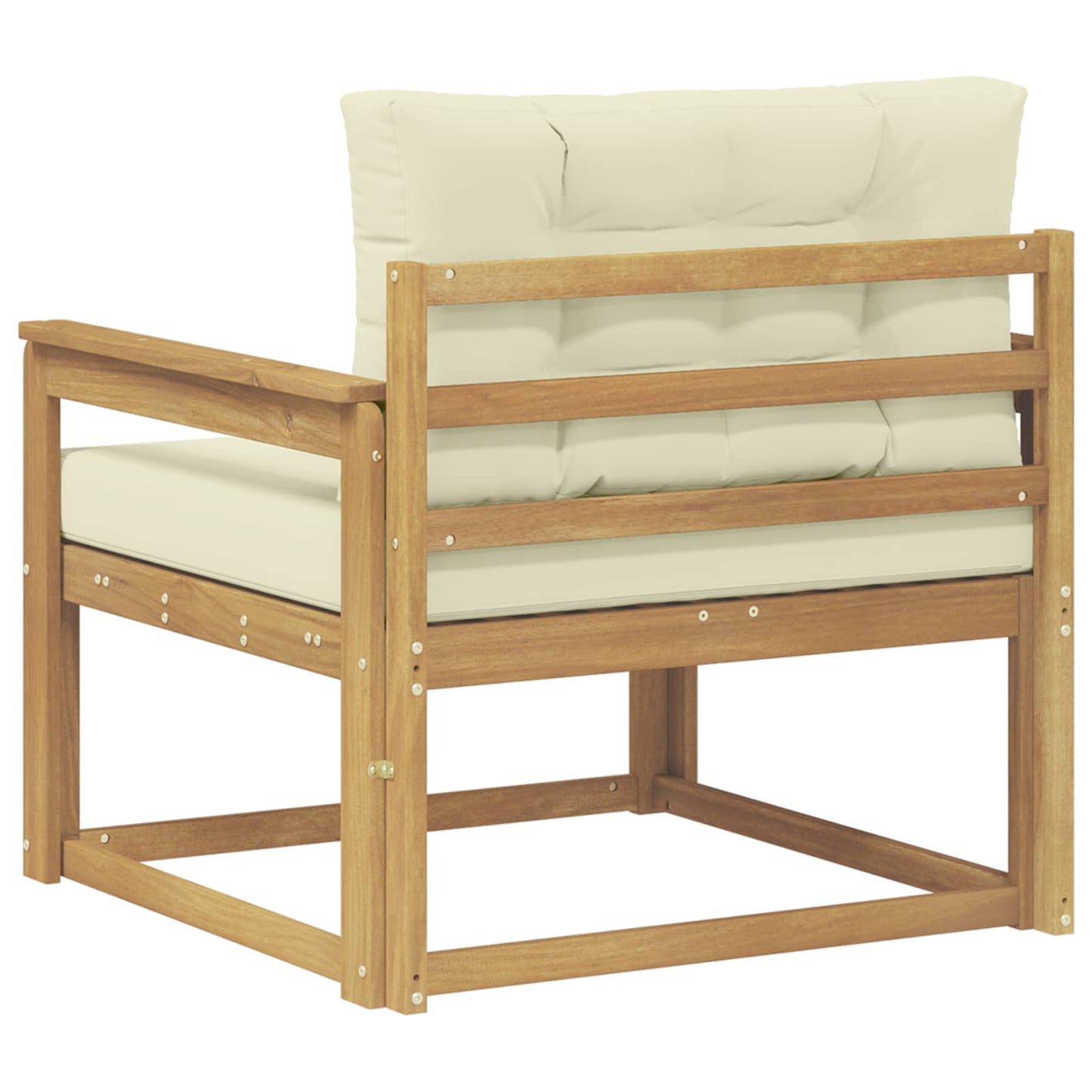 Outdoor Mittelsofa Polyester Weiß