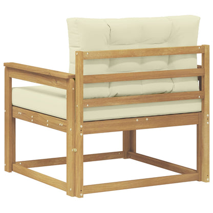Outdoor Mittelsofa Polyester Weiß