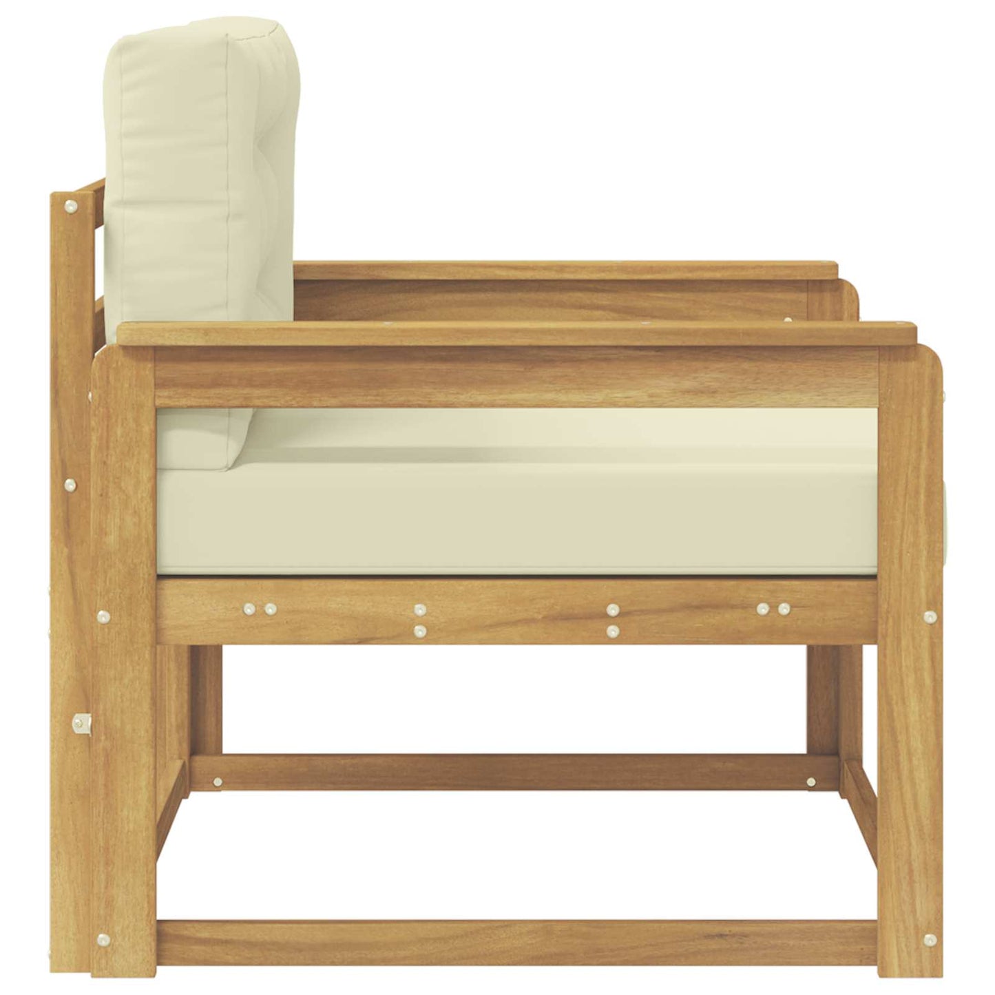 Outdoor Mittelsofa Polyester Weiß