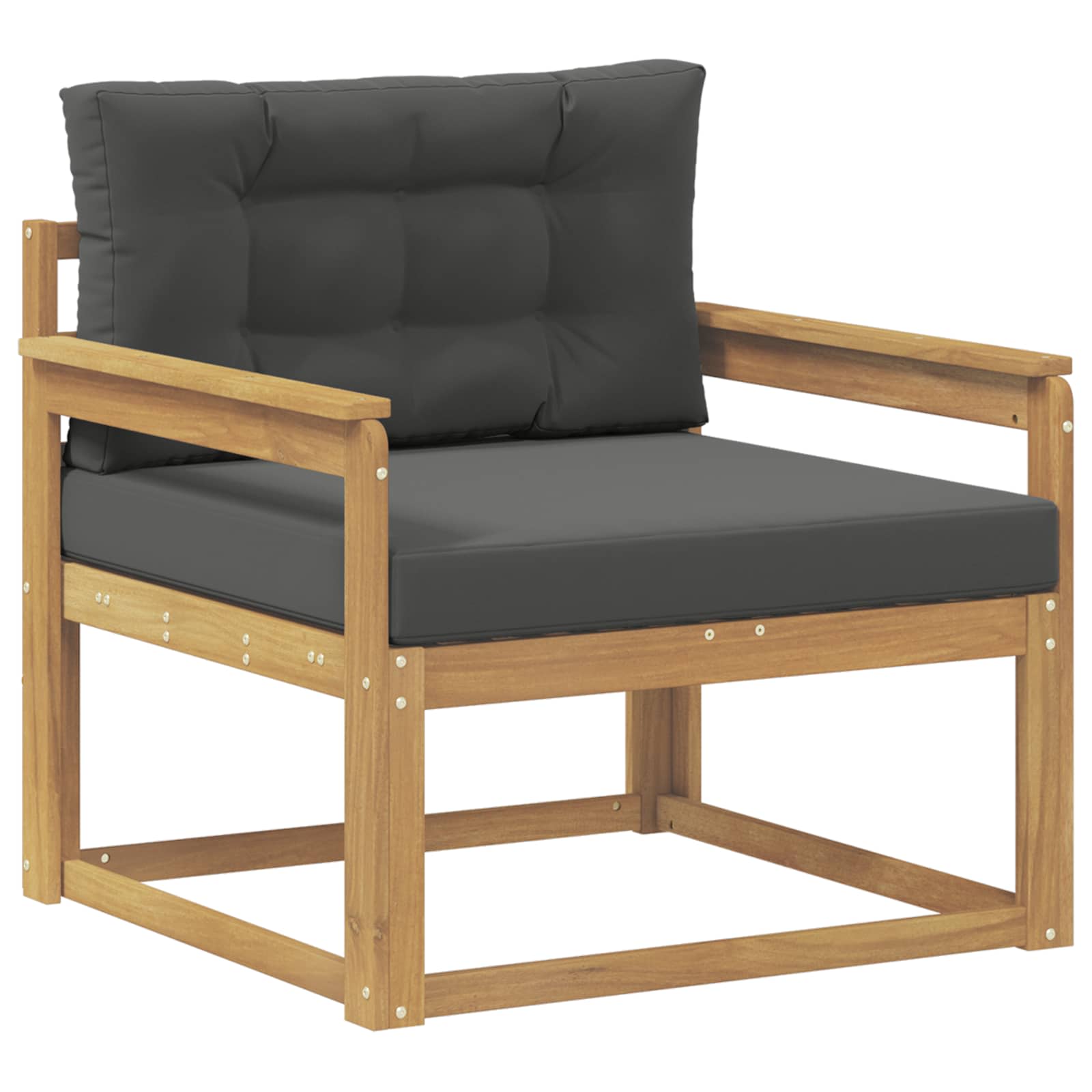 Outdoor Mittelsofa Polyester Weiß