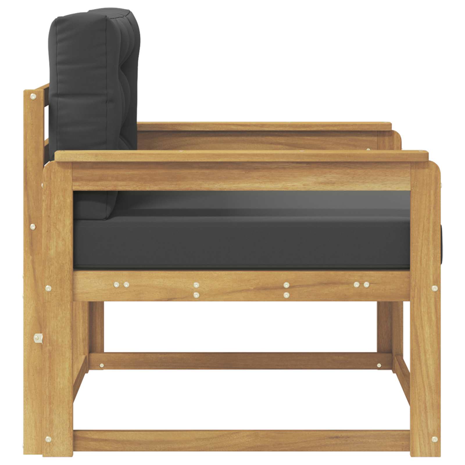 Outdoor Mittelsofa Polyester Weiß