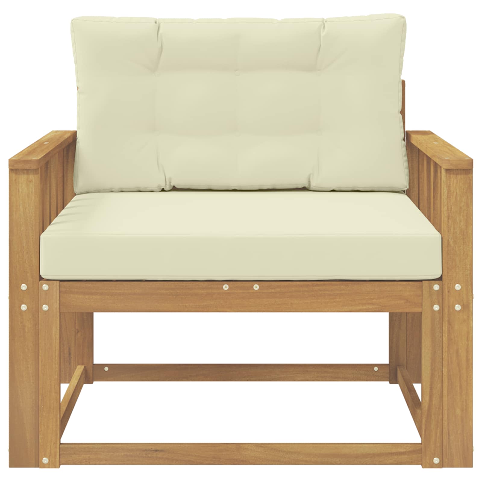 Outdoor Mittelsofa Polyester Weiß