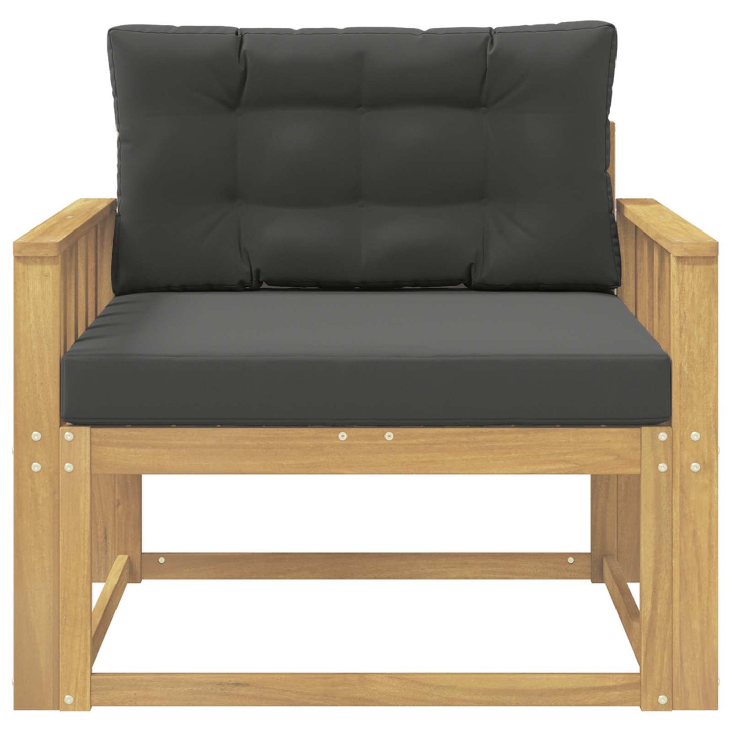 Outdoor Mittelsofa Polyester Weiß