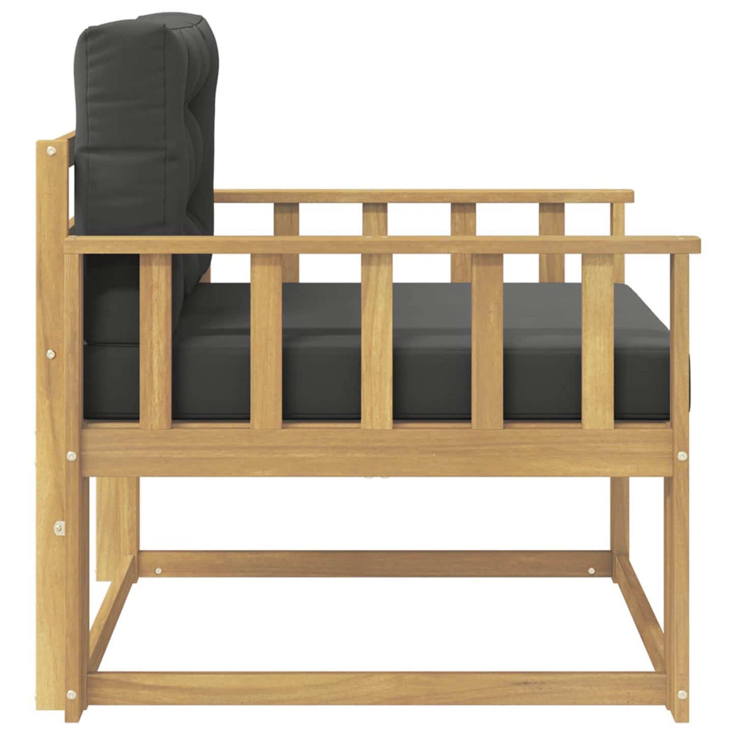 Outdoor Mittelsofa Polyester Weiß