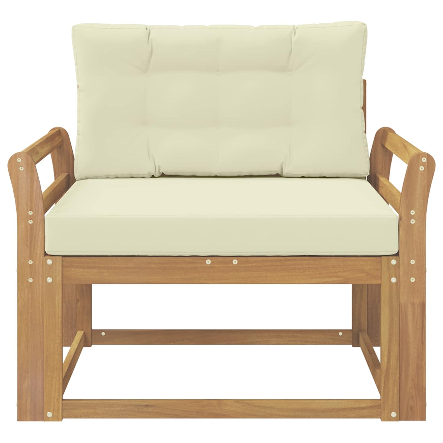 Outdoor Mittelsofa Polyester Weiß