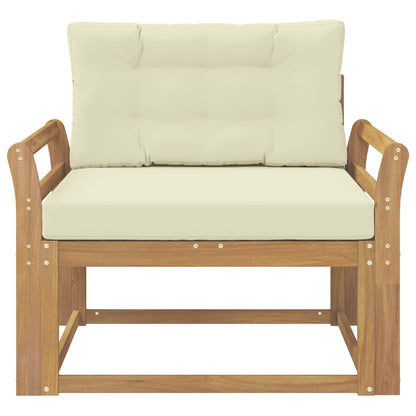 Outdoor Mittelsofa Polyester Weiß