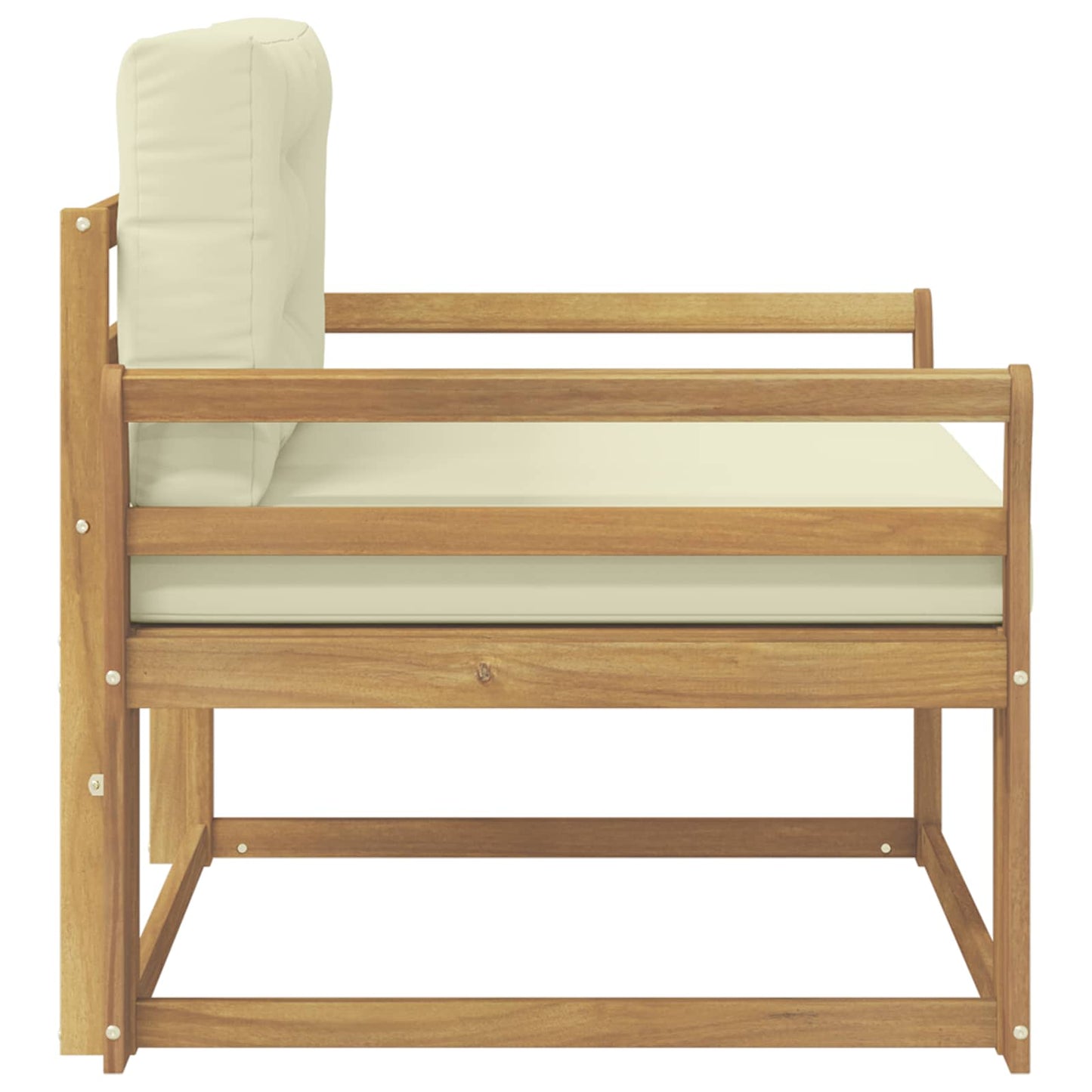 Outdoor Mittelsofa Polyester Weiß