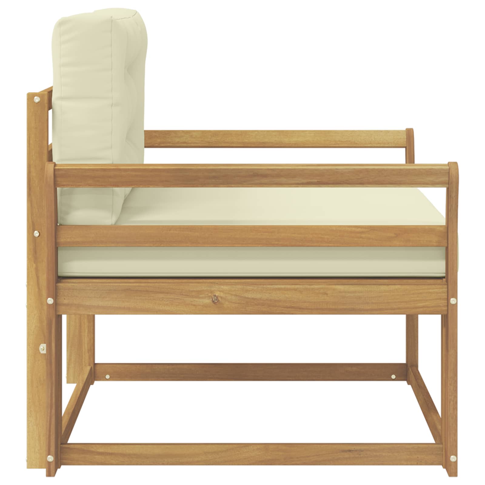 Outdoor Mittelsofa Polyester Weiß