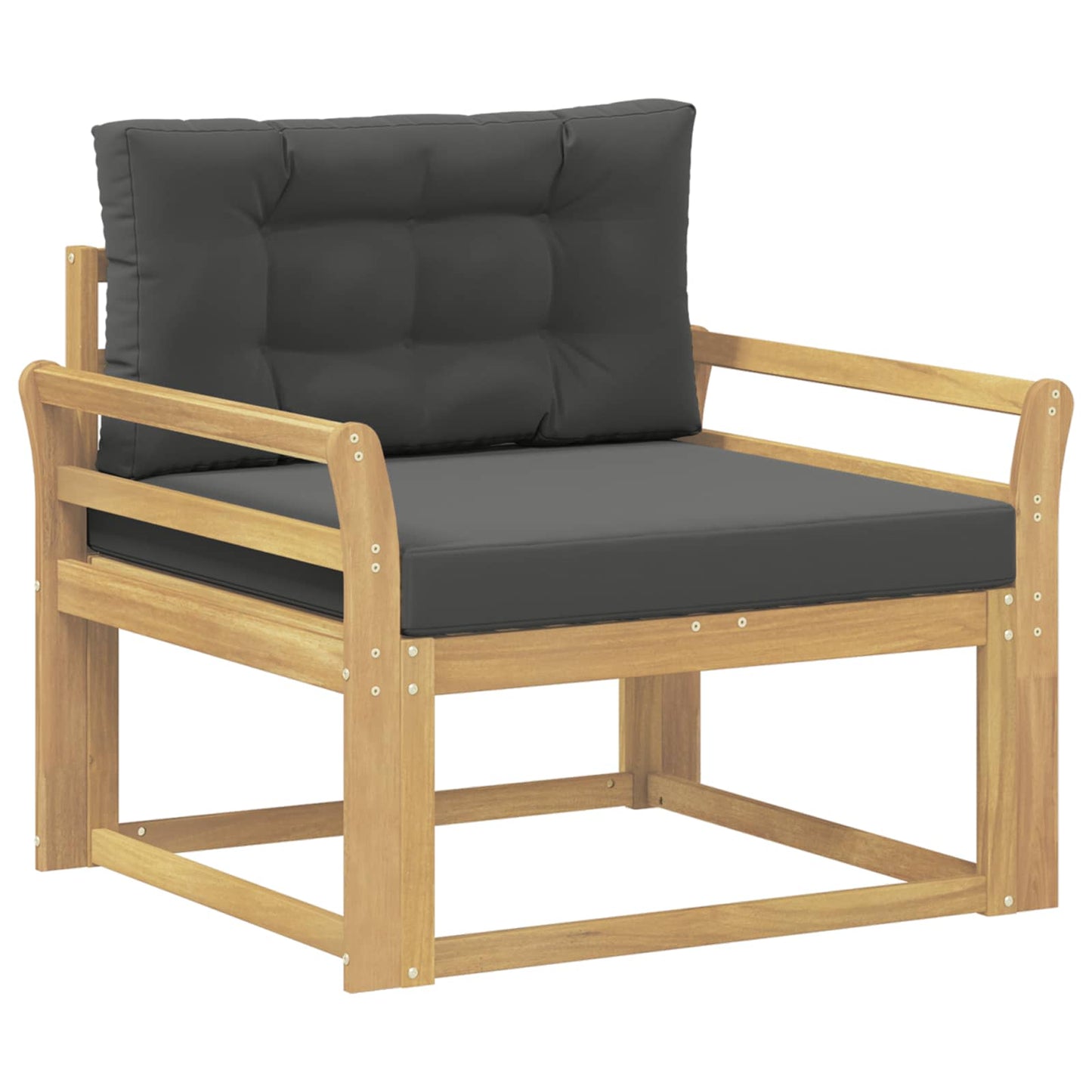 Outdoor Mittelsofa Polyester Weiß