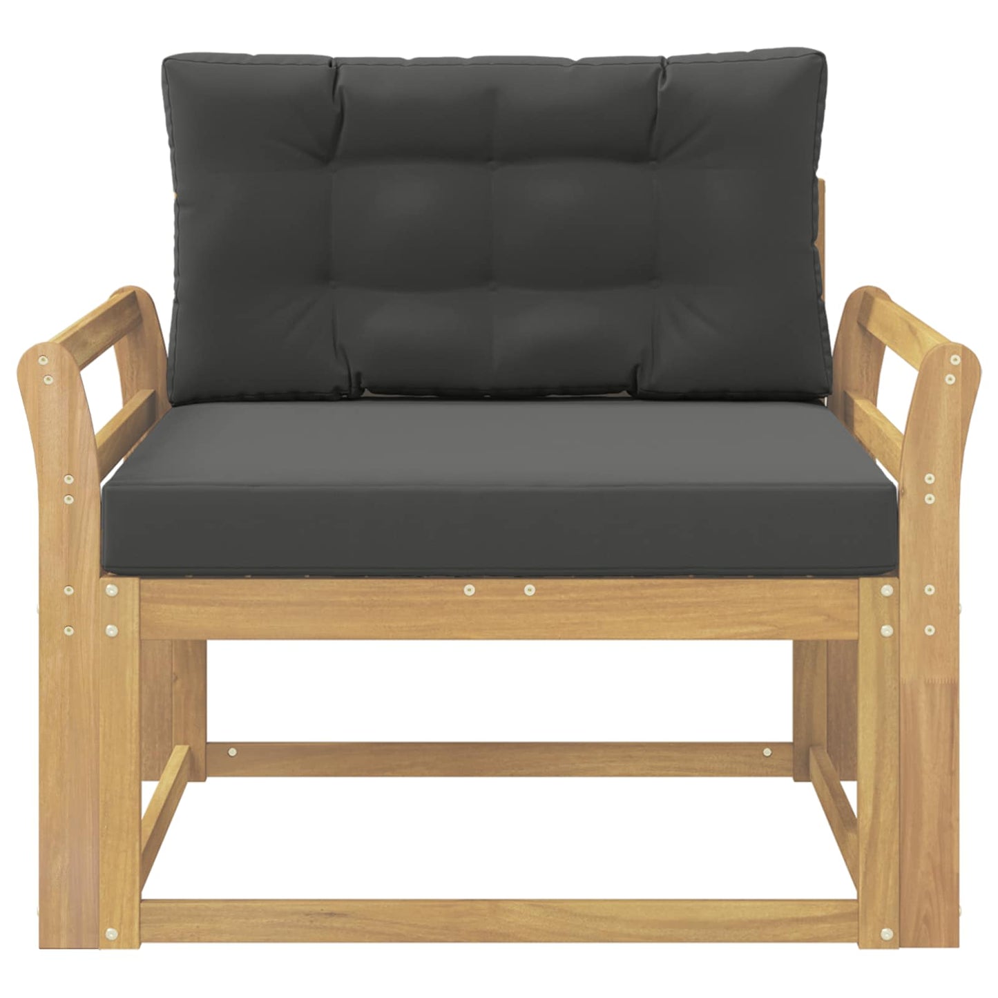 Outdoor Mittelsofa Polyester Weiß
