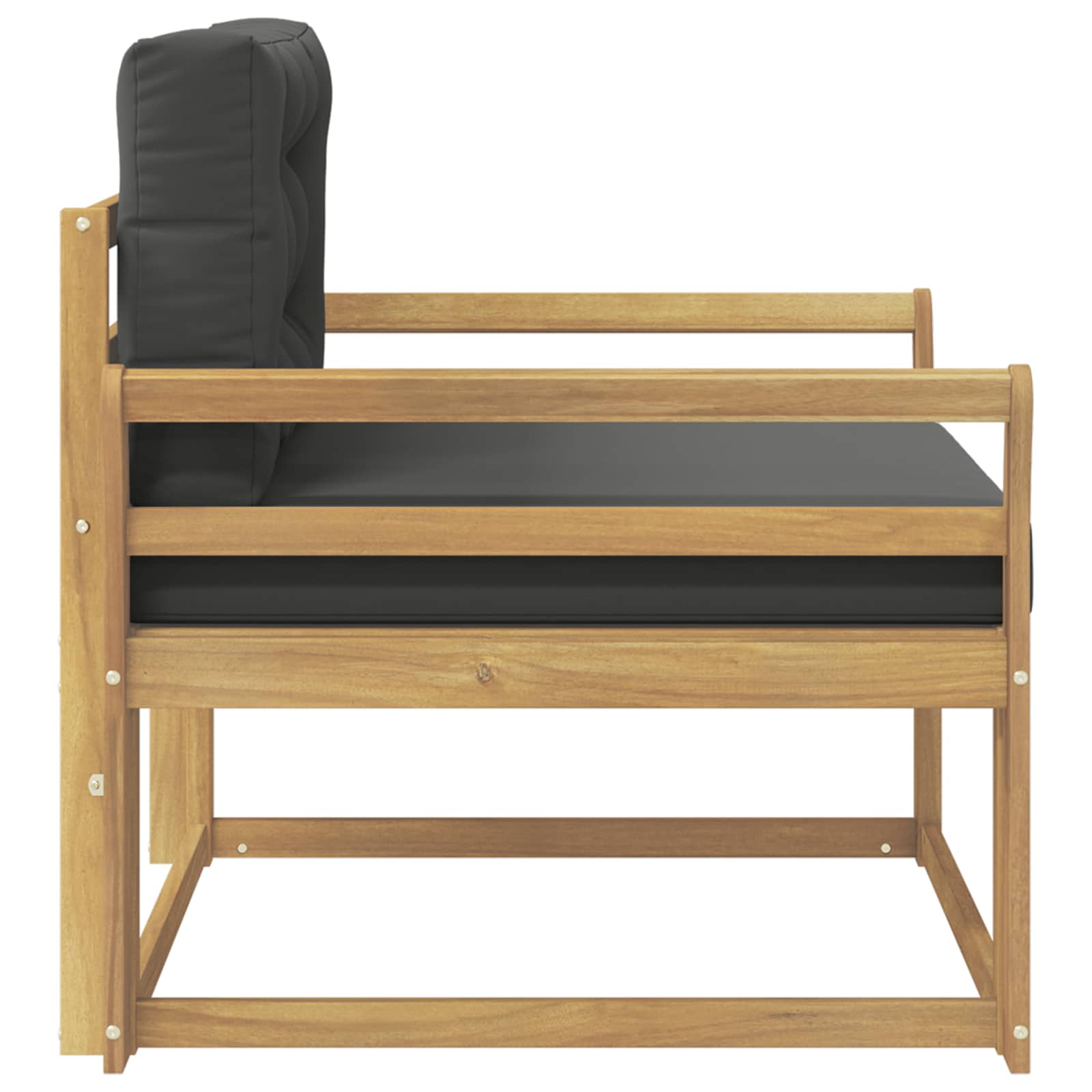 Outdoor Mittelsofa Polyester Weiß