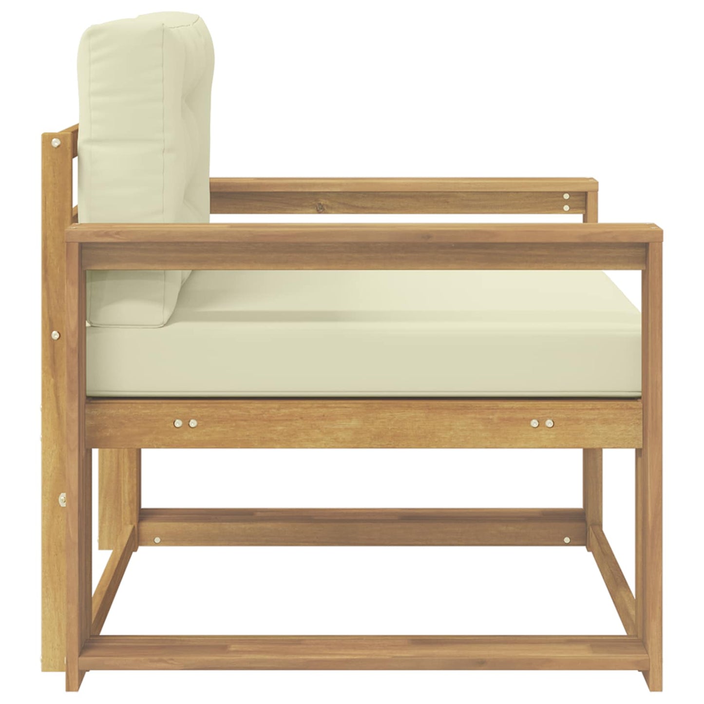 Outdoor Mittelsofa Polyester Weiß