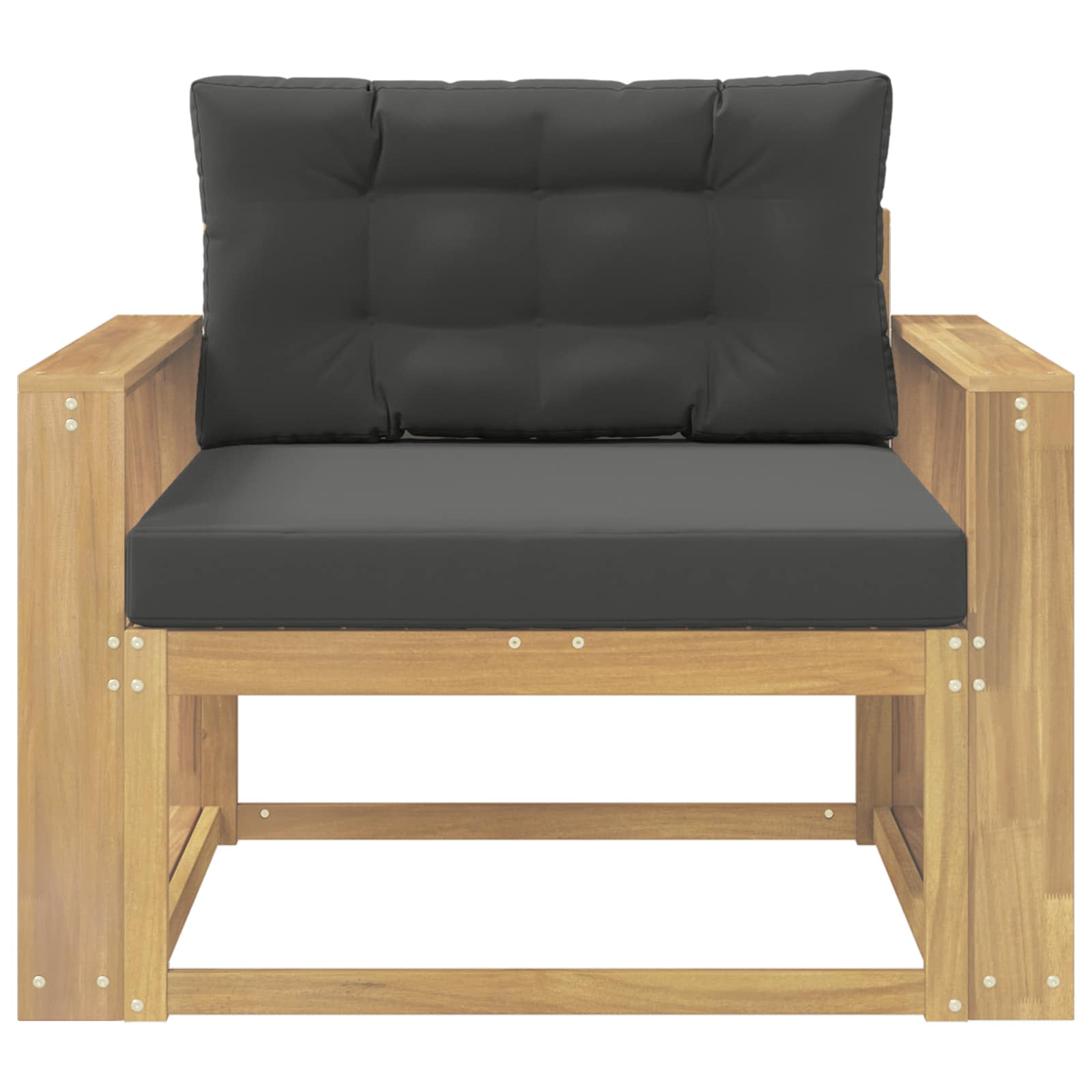 Outdoor Mittelsofa Polyester Weiß