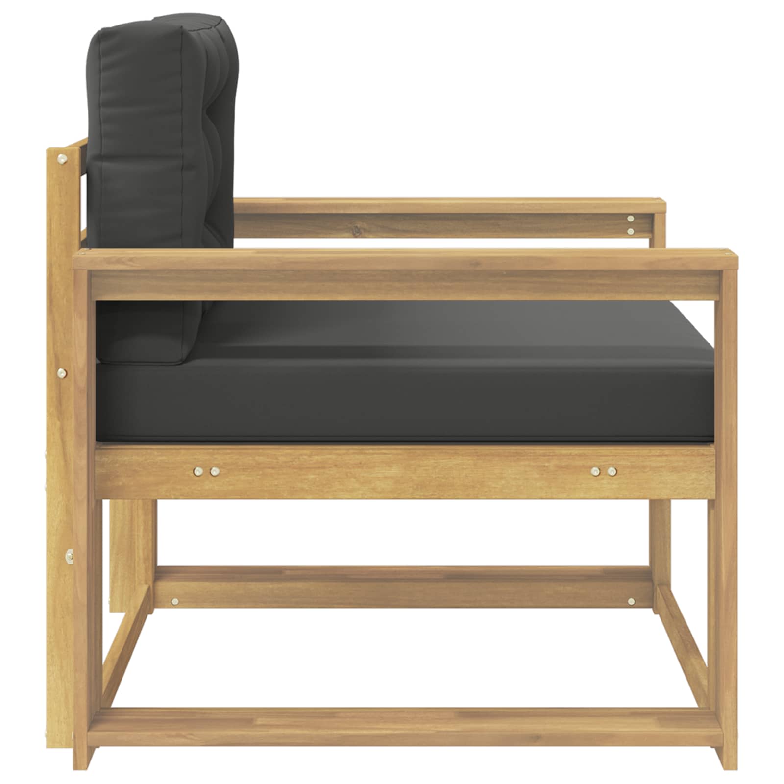Outdoor Mittelsofa Polyester Weiß