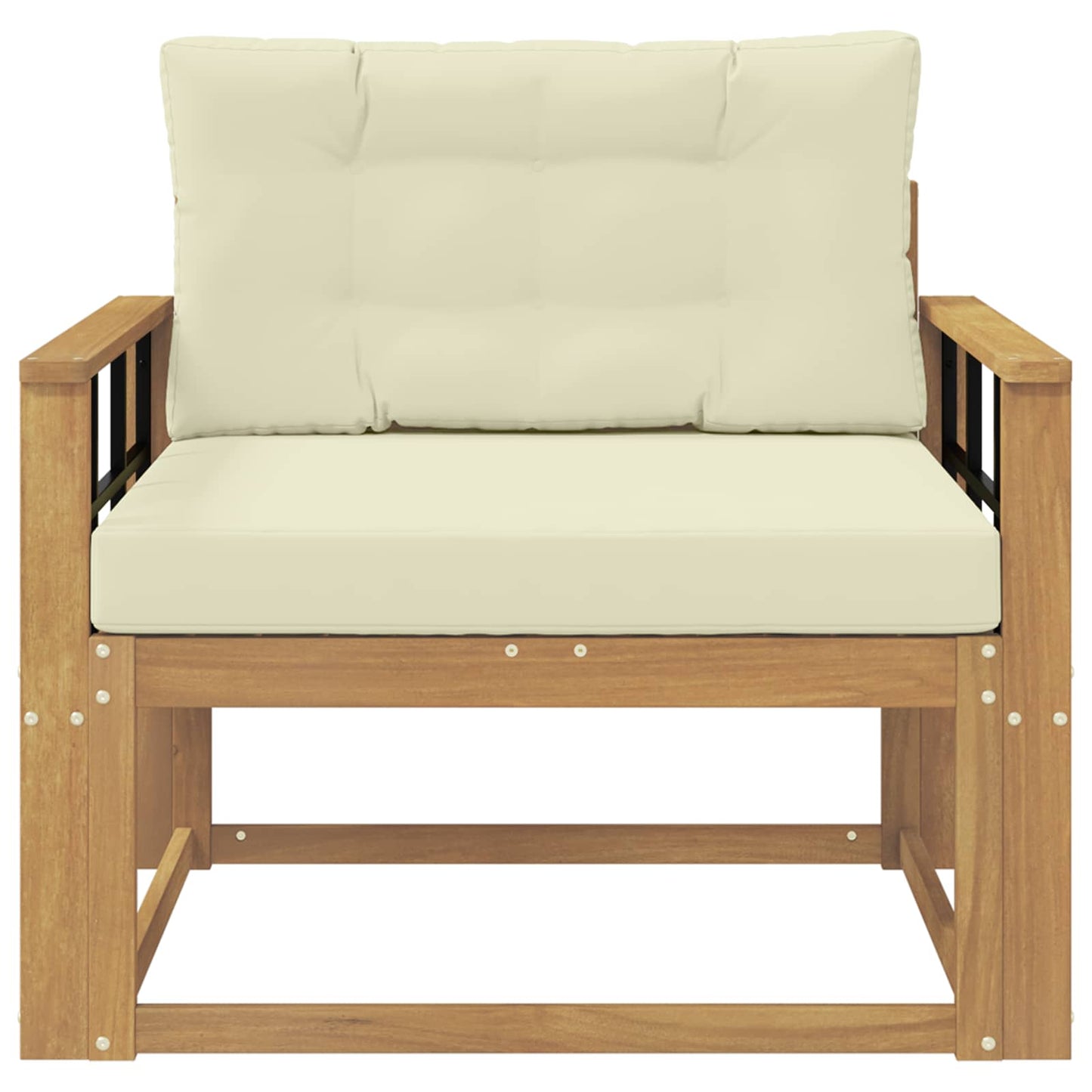 Outdoor Mittelsofa Polyester Weiß