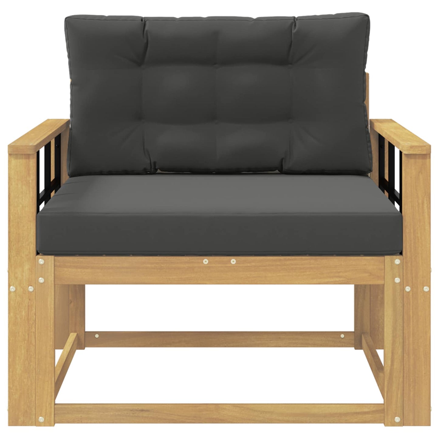 Outdoor Mittelsofa Polyester Weiß