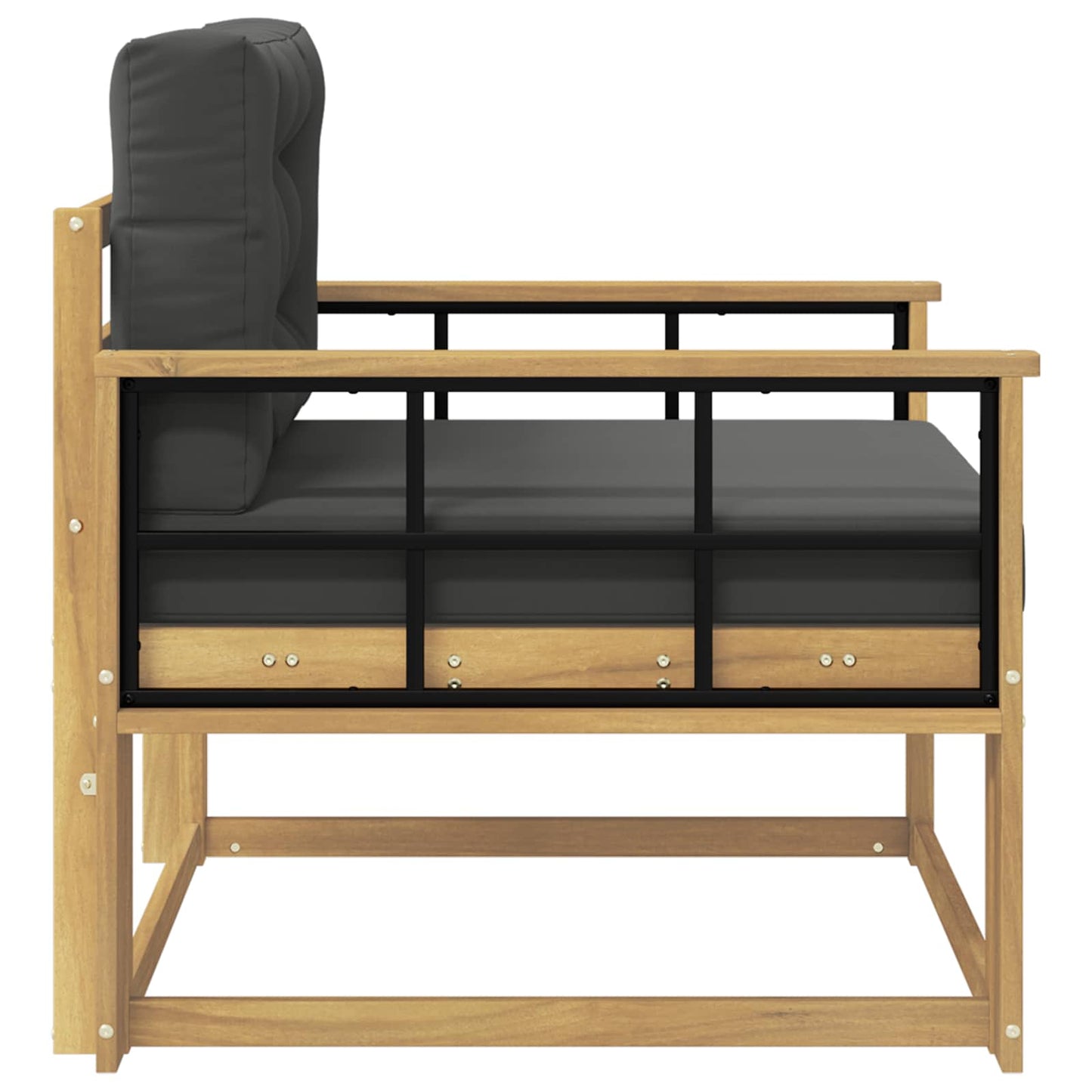 Outdoor Mittelsofa Polyester Weiß