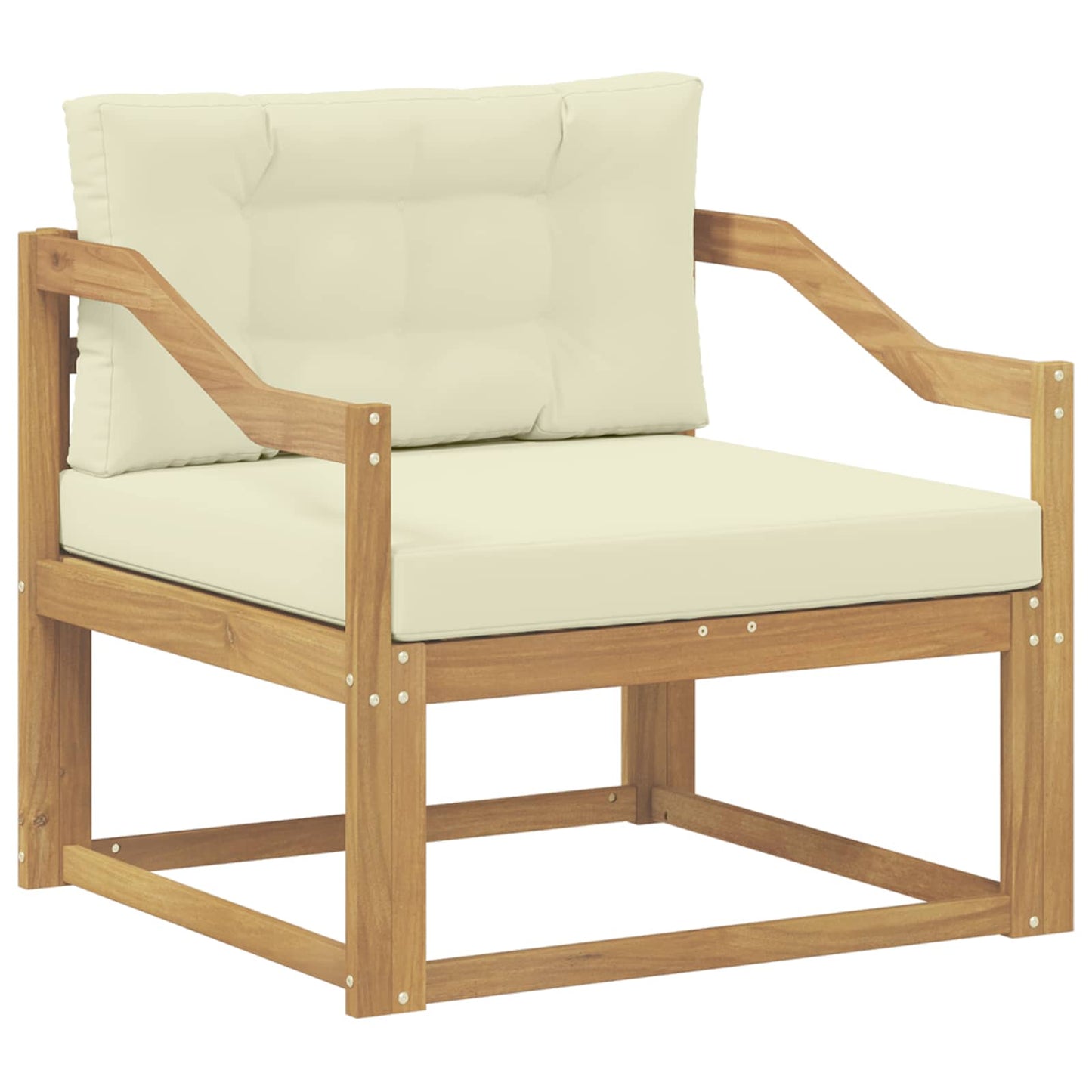Outdoor Mittelsofa Polyester Weiß