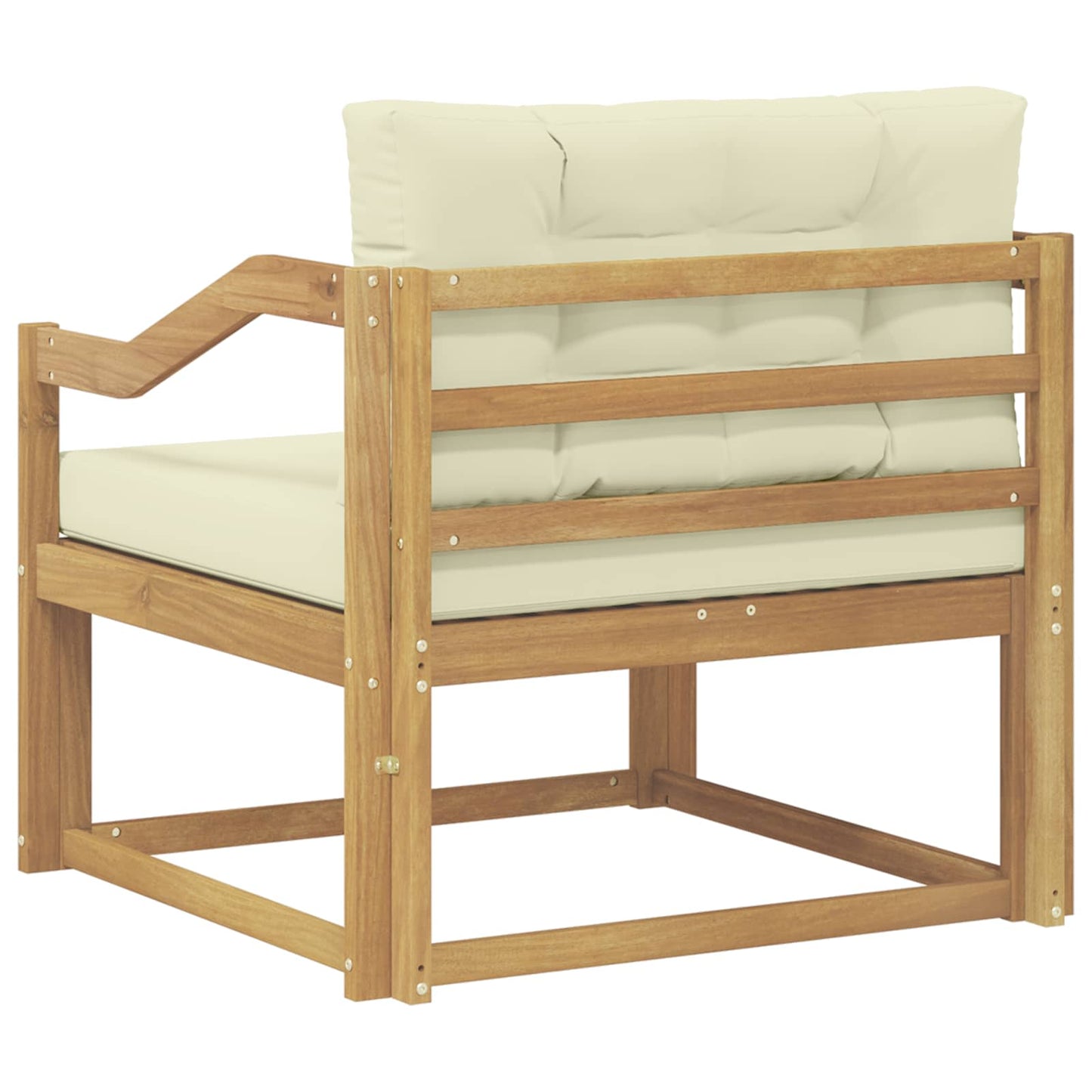 Outdoor Mittelsofa Polyester Weiß